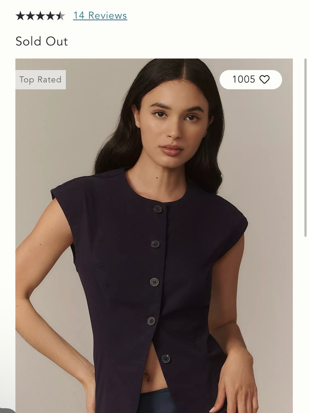 By Anthropologie Structured Cap-Sleeve Blouse
